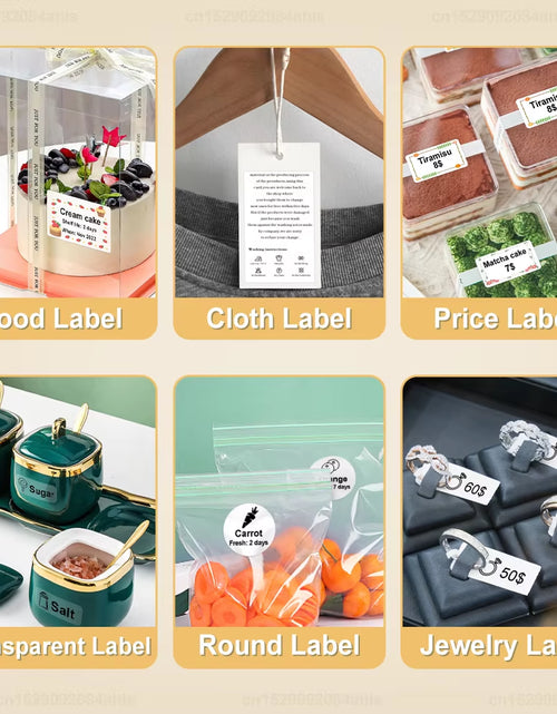 Load image into Gallery viewer, Portable Mini Printer P50 Thermal Adhesive Label Printer without Ink Bluetooth Sticker Printer Barcode Price Tag Label Maker
