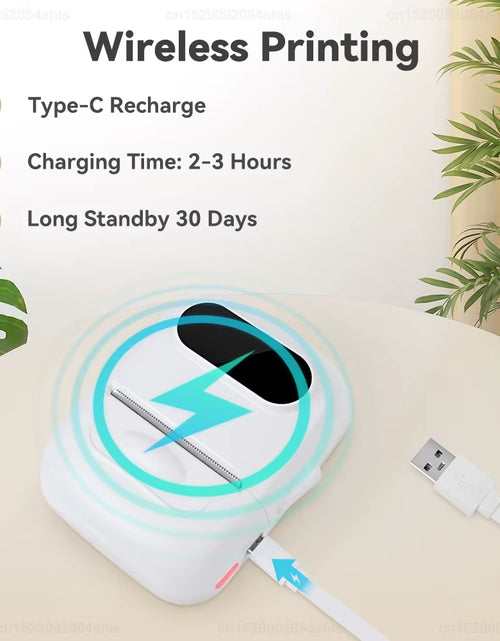 Load image into Gallery viewer, Portable Mini Printer P50 Thermal Adhesive Label Printer without Ink Bluetooth Sticker Printer Barcode Price Tag Label Maker
