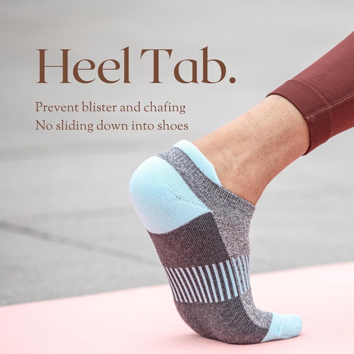 Women'S Athletic Ankle Socks with Heel Tab, Premium Cotton, Soft Cushion, Reinforced Toe, Arch Support, Pack of 6