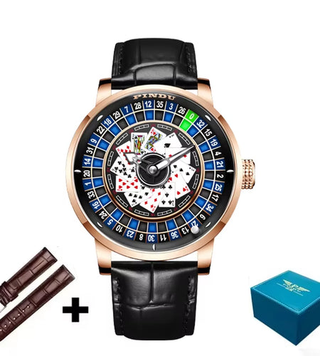 Roulette Series Watch Men'S Poker Fully Automatic Mechanical Watch Luminous Trendy Men'S Watch Large Dial Watch